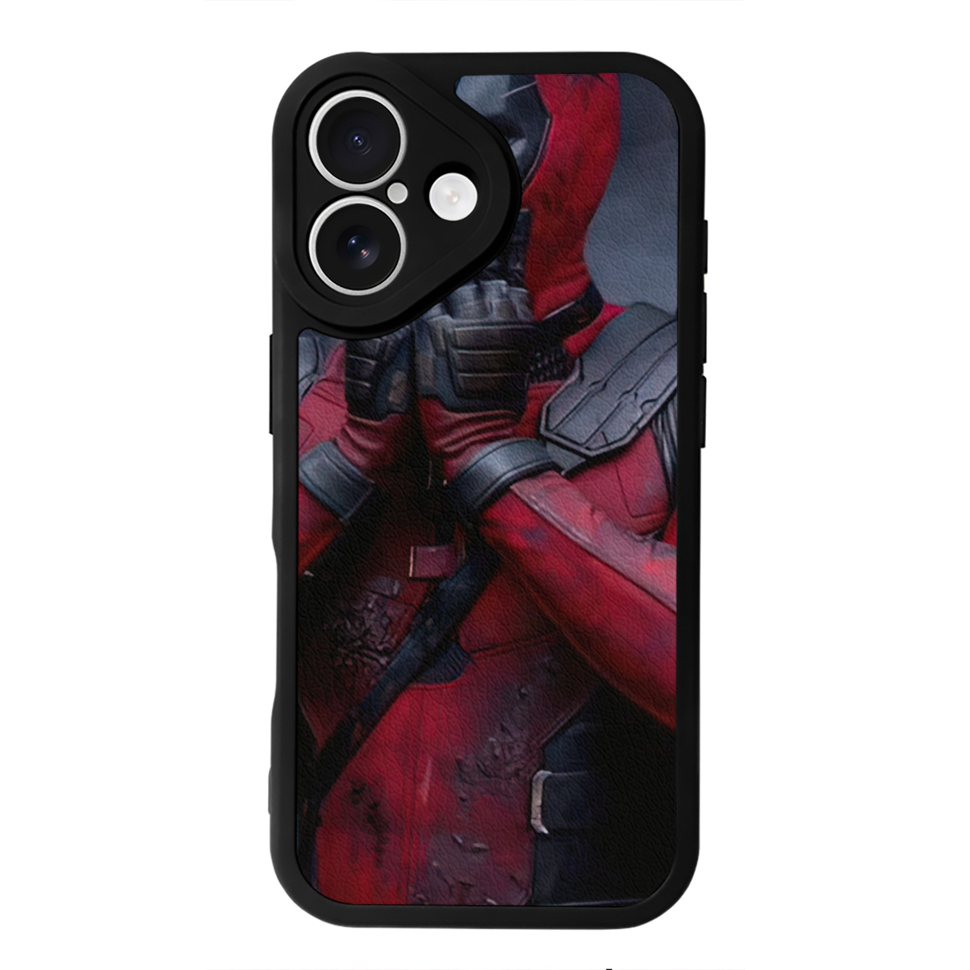 （画像用） Deadpool デッドプール 【iPhone 16シリーズ対応】シリコンスマホケース（レザー調） 材質：シリコン